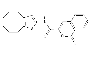 Image of N-(4,5,6,7,8,9-hexahydrocycloocta[b]thiophen-2-yl)-1-keto-isochromene-3-carboxamide