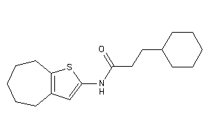 3-cyclohexyl-N-(5,6,7,8-tetrahydro-4H-cyclohepta[b]thiophen-2-yl)propionamide