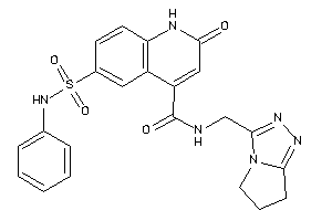 N-(6,7-dihydro-5H-pyrrolo[2,1-c][1,2,4]triazol-3-ylmethyl)-2-keto-6-(phenylsulfamoyl)-1H-quinoline-4-carboxamide