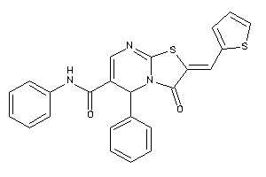 Image of 3-keto-N,5-diphenyl-2-(2-thenylidene)-5H-thiazolo[3,2-a]pyrimidine-6-carboxamide