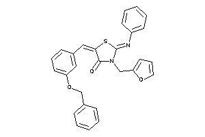 5-(3-benzoxybenzylidene)-3-(2-furfuryl)-2-phenylimino-thiazolidin-4-one