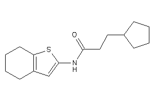 3-cyclopentyl-N-(4,5,6,7-tetrahydrobenzothiophen-2-yl)propionamide