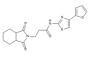 3-(1,3-diketo-3a,4,5,6,7,7a-hexahydroisoindol-2-yl)-N-[4-(2-furyl)thiazol-2-yl]propionamide