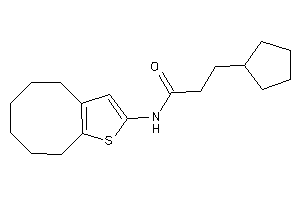 3-cyclopentyl-N-(4,5,6,7,8,9-hexahydrocycloocta[b]thiophen-2-yl)propionamide