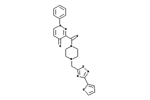 1-phenyl-3-[4-[[3-(2-thienyl)-1,2,4-oxadiazol-5-yl]methyl]piperazine-1-carbonyl]pyridazin-4-one