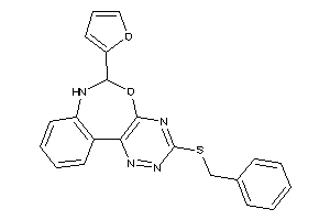 3-(benzylthio)-6-(2-furyl)-6,7-dihydro-[1,2,4]triazino[5,6-d][3,1]benzoxazepine