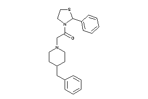 2-(4-benzylpiperidino)-1-(2-phenylthiazolidin-3-yl)ethanone