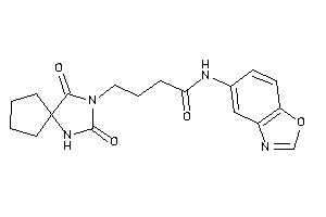 N-(1,3-benzoxazol-5-yl)-4-(2,4-diketo-1,3-diazaspiro[4.4]nonan-3-yl)butyramide