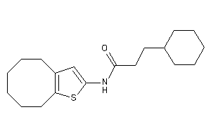 3-cyclohexyl-N-(4,5,6,7,8,9-hexahydrocycloocta[b]thiophen-2-yl)propionamide