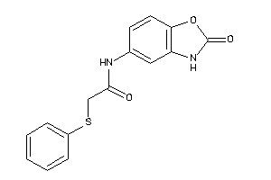 N-(2-keto-3H-1,3-benzoxazol-5-yl)-2-(phenylthio)acetamide