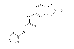 N-(2-keto-3H-1,3-benzoxazol-5-yl)-2-(1,3,4-thiadiazol-2-ylthio)acetamide