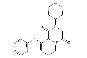 Image of 2-cyclohexyl-6,7,12,12b-tetrahydro-3H-pyrazino[2,1-a]$b-carboline-1,4-quinone