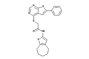 2-[(6-phenylthieno[2,3-d]pyrimidin-4-yl)thio]-N-(5,6,7,8-tetrahydro-4H-cyclohepta[b]thiophen-2-yl)acetamide