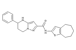 Image of 5-phenyl-N-(5,6,7,8-tetrahydro-4H-cyclohepta[b]thiophen-2-yl)-4,5,6,7-tetrahydropyrazolo[1,5-a]pyrimidine-2-carboxamide