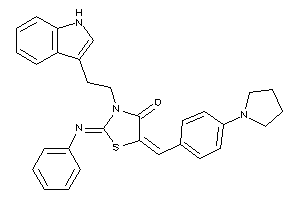 3-[2-(1H-indol-3-yl)ethyl]-2-phenylimino-5-(4-pyrrolidinobenzylidene)thiazolidin-4-one