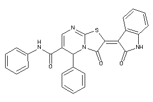 3-keto-2-(2-ketoindolin-3-ylidene)-N,5-diphenyl-5H-thiazolo[3,2-a]pyrimidine-6-carboxamide