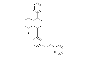 1-phenyl-4-[3-[(2-pyridylthio)methyl]phenyl]-4,6,7,8-tetrahydroquinolin-5-one