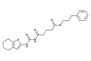 Image of 5-keto-5-(4,5,6,7-tetrahydrobenzothiophen-2-ylthiocarbamoylamino)valeric Acid 3-phenylpropyl Ester