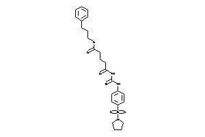Image of 5-keto-5-[(4-pyrrolidinosulfonylphenyl)thiocarbamoylamino]valeric Acid 3-phenylpropyl Ester