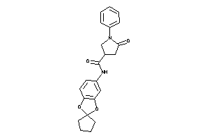 5-keto-1-phenyl-N-spiro[1,3-benzodioxole-2,1'-cyclopentane]-5-yl-pyrrolidine-3-carboxamide