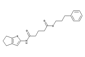 5-(5,6-dihydro-4H-cyclopenta[b]thiophen-2-ylamino)-5-keto-valeric Acid 3-phenylpropyl Ester