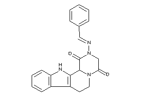 2-(benzalamino)-6,7,12,12b-tetrahydro-3H-pyrazino[2,1-a]$b-carboline-1,4-quinone