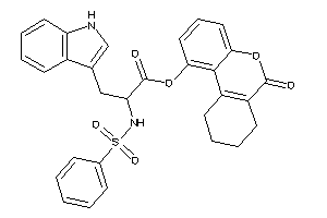 2-(benzenesulfonamido)-3-(1H-indol-3-yl)propionic Acid (6-keto-7,8,9,10-tetrahydrobenzo[c]isochromen-1-yl) Ester