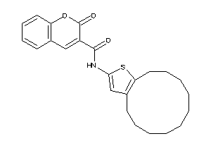 Image of N-(4,5,6,7,8,9,10,11,12,13-decahydrocyclododeca[b]thiophen-2-yl)-2-keto-chromene-3-carboxamide