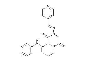 Image of 2-(4-pyridylmethyleneamino)-6,7,12,12b-tetrahydro-3H-pyrazino[2,1-a]$b-carboline-1,4-quinone