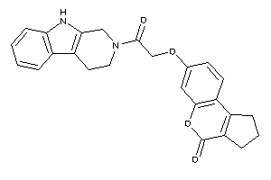 Image of 7-[2-keto-2-(1,3,4,9-tetrahydro-$b-carbolin-2-yl)ethoxy]-2,3-dihydro-1H-cyclopenta[c]chromen-4-one