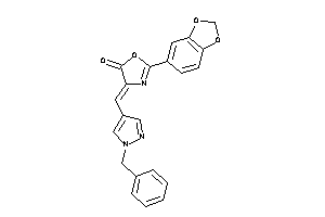 2-(1,3-benzodioxol-5-yl)-4-[(1-benzylpyrazol-4-yl)methylene]-2-oxazolin-5-one