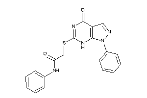 Image of 2-[(4-keto-1-phenyl-7H-pyrazolo[3,4-d]pyrimidin-6-yl)thio]-N-phenyl-acetamide