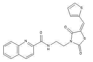 N-[2-[2,4-diketo-5-(2-thenylidene)thiazolidin-3-yl]ethyl]quinaldamide