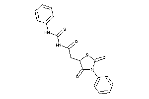 2-(2,4-diketo-3-phenyl-thiazolidin-5-yl)-N-(phenylthiocarbamoyl)acetamide