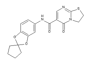 5-keto-N-spiro[1,3-benzodioxole-2,1'-cyclopentane]-5-yl-2,3-dihydrothiazolo[3,2-a]pyrimidine-6-carboxamide