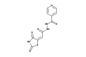 Image of N'-[2-(2,4-diketothiazolidin-5-ylidene)acetyl]isonicotinohydrazide