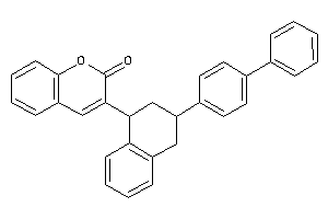3-[3-(4-phenylphenyl)tetralin-1-yl]coumarin
