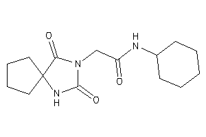 Image of N-cyclohexyl-2-(2,4-diketo-1,3-diazaspiro[4.4]nonan-3-yl)acetamide