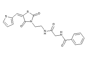 N-[2-[2-[2,4-diketo-5-(2-thenylidene)thiazolidin-3-yl]ethylamino]-2-keto-ethyl]benzamide