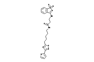 3-[(1,1-diketo-1,2-benzothiazol-3-yl)amino]-N-[5-[3-(2-thienyl)-1,2,4-oxadiazol-5-yl]pentyl]propionamide