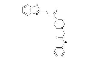 2-[4-[3-(1,3-benzothiazol-2-yl)propanoyl]piperazino]-N-phenyl-acetamide