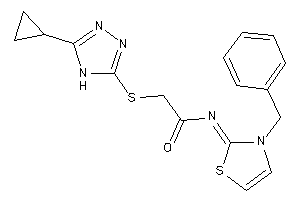 N-(3-benzyl-4-thiazolin-2-ylidene)-2-[(5-cyclopropyl-4H-1,2,4-triazol-3-yl)thio]acetamide