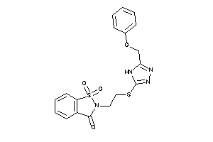 1,1-diketo-2-[2-[[5-(phenoxymethyl)-4H-1,2,4-triazol-3-yl]thio]ethyl]-1,2-benzothiazol-3-one