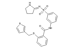 Image of N-[3-(pyrrolidin-2-ylideneamino)sulfonylphenyl]-2-(3-thenylthio)benzamide