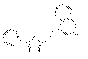 Image of 4-[[(5-phenyl-1,3,4-oxadiazol-2-yl)thio]methyl]coumarin