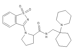 1-(1,1-diketo-1,2-benzothiazol-3-yl)-N-[(1-piperidinocyclohexyl)methyl]pyrrolidine-2-carboxamide