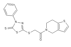 1-(6,7-dihydro-4H-thieno[3,2-c]pyridin-5-yl)-2-[(4-phenyl-5-thioxo-1,3,4-thiadiazol-2-yl)thio]ethanone