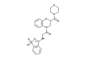 2-[(1,1-diketo-1,2-benzothiazol-3-yl)amino]-1-[2-(morpholine-4-carbonyl)-2,3-dihydro-1,4-benzoxazin-4-yl]ethanone