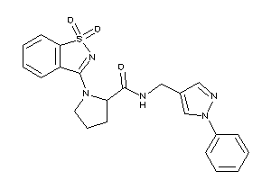 1-(1,1-diketo-1,2-benzothiazol-3-yl)-N-[(1-phenylpyrazol-4-yl)methyl]pyrrolidine-2-carboxamide