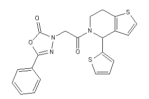 3-[2-keto-2-[4-(2-thienyl)-6,7-dihydro-4H-thieno[3,2-c]pyridin-5-yl]ethyl]-5-phenyl-1,3,4-oxadiazol-2-one